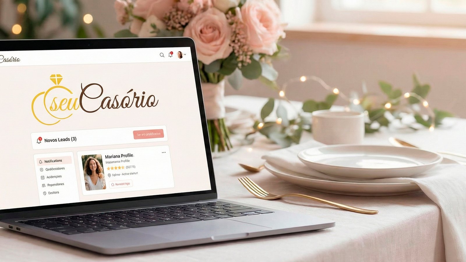 Casal em ensaio, foto do guia sobre casamento online e lista de presentes