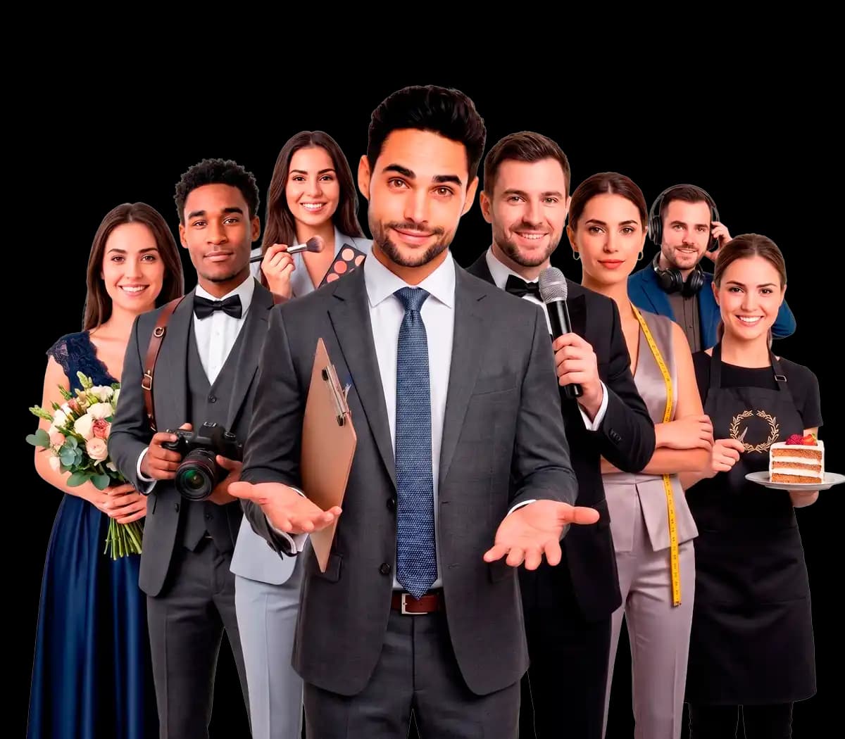 Profissionais fornecedores de casamento